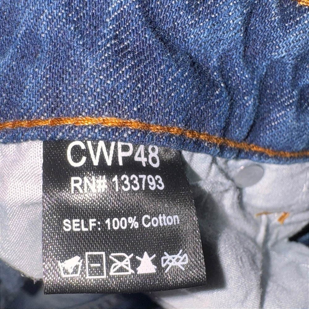 POL Distressed Patchwork Jeans Medium Wash Straight Leg Cotton CWP48 Size L (30) - Picture 4 of 14